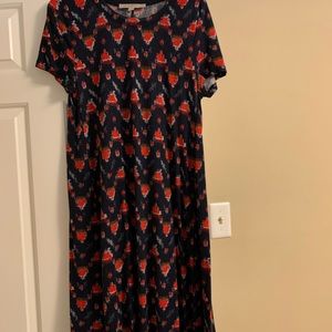 Ann Taylor Loft Navy Multi Colored Dress